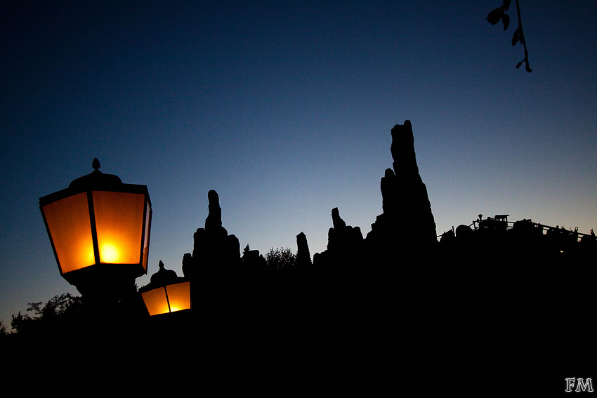 Big Thunder Mountain at sunset