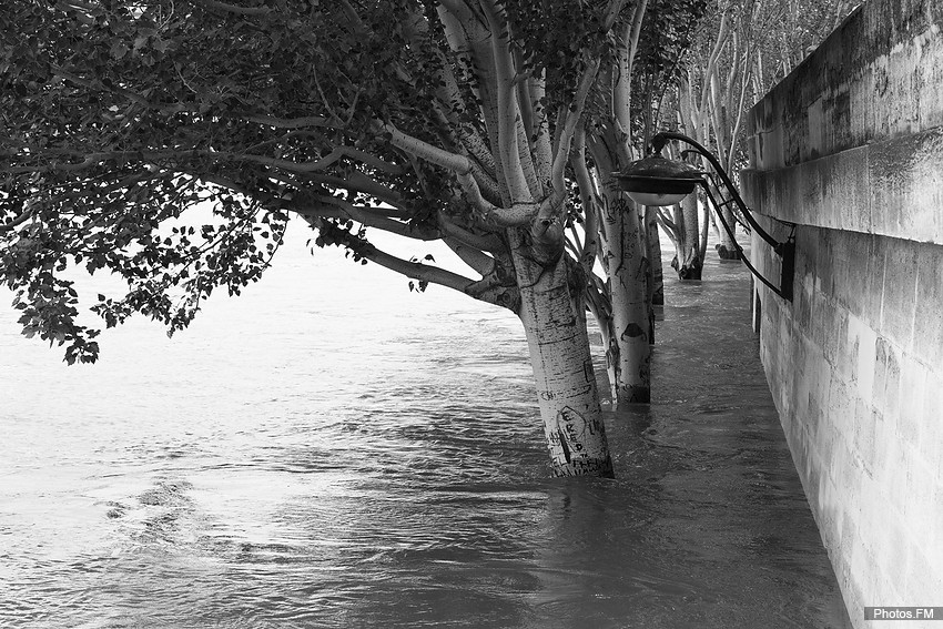 Les quais de Seine sous les flots