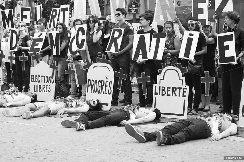 Manifestation pour la dÃ©mocratie au Venezuela